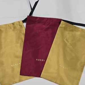 Gucci Red and Gold Sunglass Pouches!
